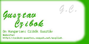gusztav czibok business card